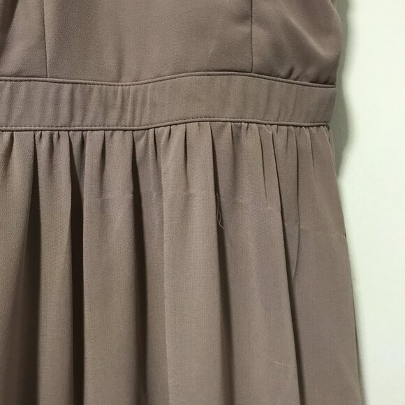 Lulus Air of Romance Taupe Halter Maxi Bridesmaid Gown Women’s Size Small Dress - Picture 3 of 6